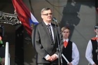 Daugavpils pilsētas Domes priekšsēdētājs J. Lāčplēsis. Fotogrāfs J. Dunaiskis