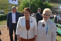 Ministru prezidente L.Straujuma kopā ar Goda virsdiriģenti T.Broku. Fotogrāfs J. Dunaiskis