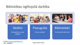 Noslēgusies bibliotēku izglītojošās darbības Domnīca 2021