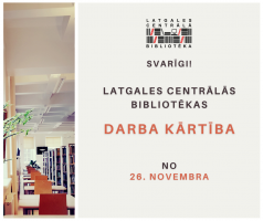 Atjaunota informācija par bibliotēkas darbu ārkārtējās situācijas laikā