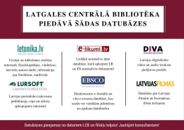 Datubāzu piedāvājums bibliotēkā