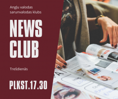 Angļu valodas sarunvalodas klubiņš “News Club” atsāk sezonu