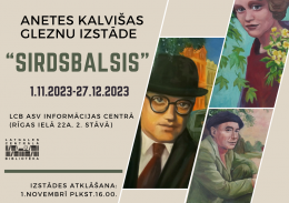 LCB aplūkojama Anetes Kalvišas gleznu izstāde “Sirdsbalsis”