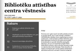 Iznācis Bibliotēku attīstības centra vēstnesis Nr. 4