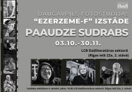 LCB atklās fotostudijas “Ezerzeme-F” izstādi “Paaudze SUDRABS”